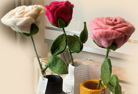 Deze vilten bloemen blijven je verwonderen
